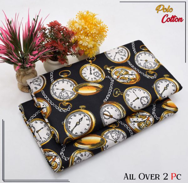 Clock print 2 piece suit