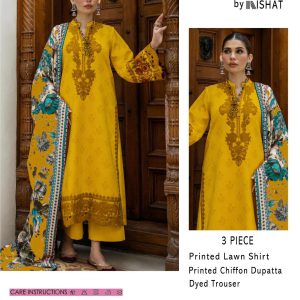 Nishat Daily Lawn Digital Print 3PC with Chiffon Dupatta