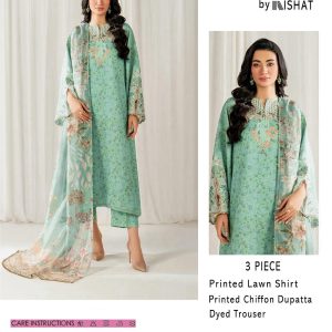 Nishat Daily Lawn Digital Print 3PC with Chiffon Dupatta