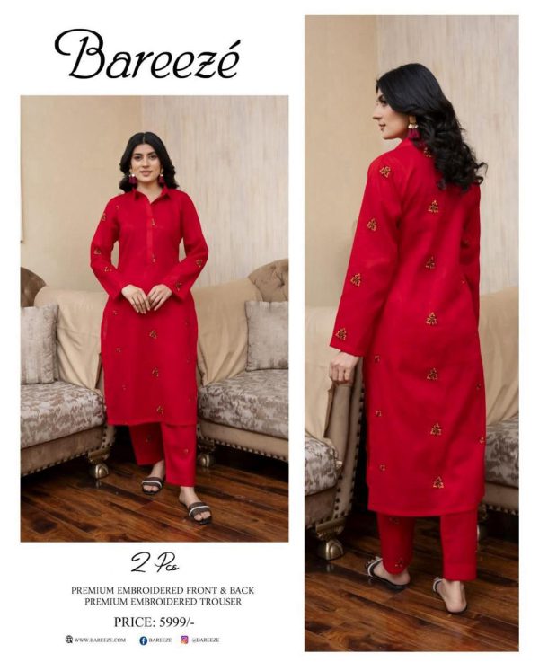 Bareeze Premium LAWN Embroidered All-Over 2pcs