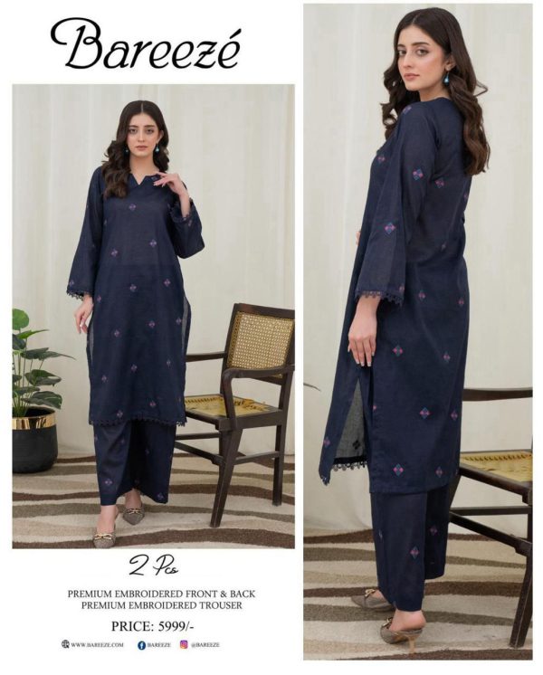 Bareeze Premium LAWN Embroidered All-Over 2pcs
