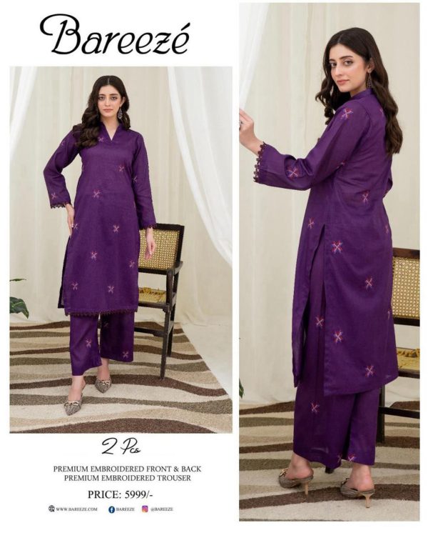 Bareeze Premium LAWN Embroidered All-Over 2pcs