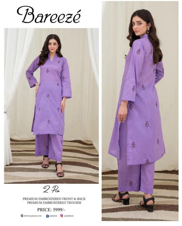 Bareeze Premium LAWN Embroidered All-Over 2pcs