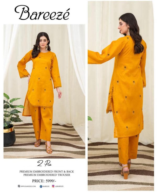 Bareeze Premium LAWN Embroidered All-Over 2pcs