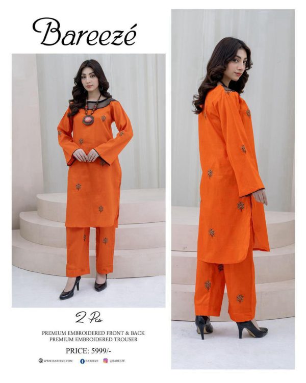 Bareeze Premium LAWN Embroidered All-Over 2pcs