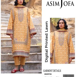 Asim Jofa Digital Print Embroidered 3-Piece Lawn Suit