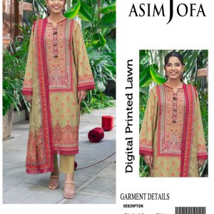 Asim Jofa Digital Print Embroidered 3-Piece Lawn Suit