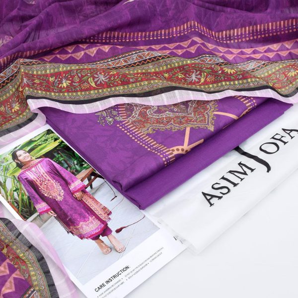 Asim Jofa Digital Print Embroidered 3-Piece Lawn Suit - Image 2