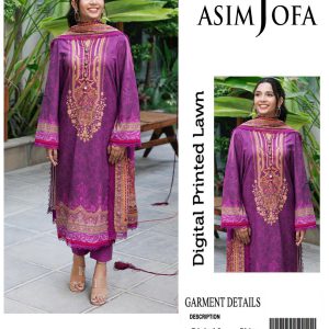 Asim Jofa Digital Print Embroidered 3-Piece Lawn Suit