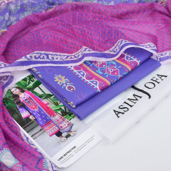 Asim Jofa Digital Print Embroidered 3-Piece Lawn Suit - Image 2